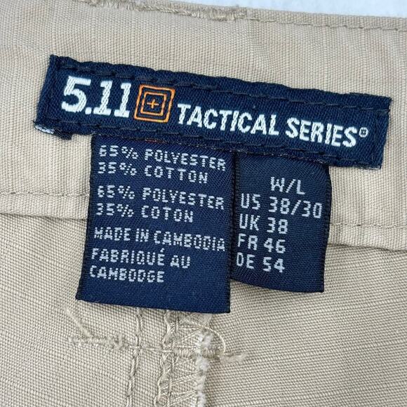 5.11 Tactical Cargo Pants Performance Ripstop Khaki Tan Men's Size 38 x 30 - Picture 3 of 12